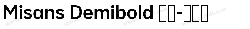 Misans Demibold 粗体字体转换